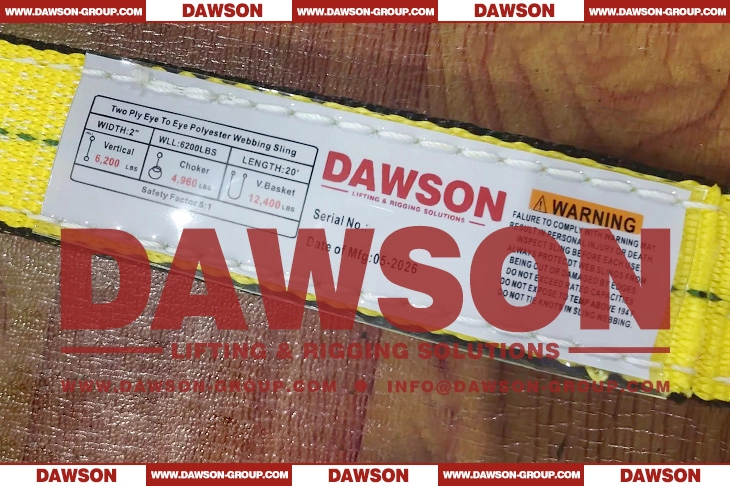 1 Inch x 3 Layers x 4,650 LBS Class 7 Synthetic Webbing Sling (ASME B30.9), WSTDA-WS-1 Three Ply Eye & Eye Web Sling - Dawson Group Ltd. - China Manufacturer, Supplier. 1 Inch x 3 Layers x 4,650 LBS Class 7 Synthetic Webbing Sling (ASME B30.9), WSTDA-WS-1 Three Ply Eye & Eye Web Sling - Dawson Group Ltd. - China Manufacturer, Supplier.
