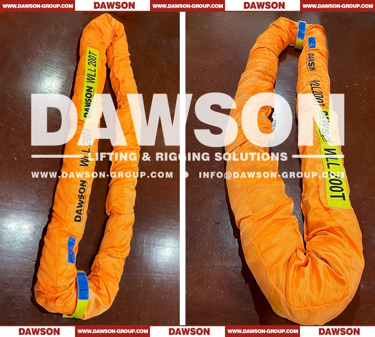 WLL 200T 3.5m Polyester Round Slings 200000KG Lifting Slings - Dawson Group Ltd. - China Manufacturer