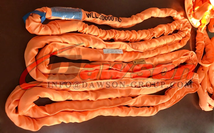 WLL 20T 3m Polyester Round Sling 20000KG Lifting Sling - Dawson Group Ltd. - China Manufacturer, Supplier