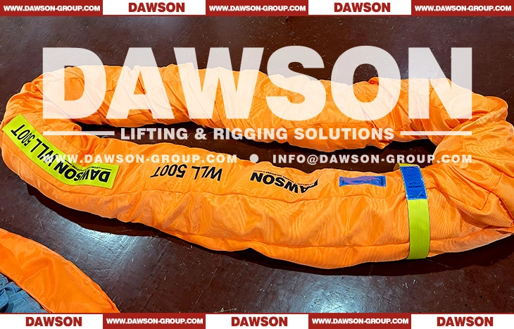 WLL 500T 5M Polyester Round Sling 500000KG Lifting Sling - Dawson Group Ltd. - China Manufacturer