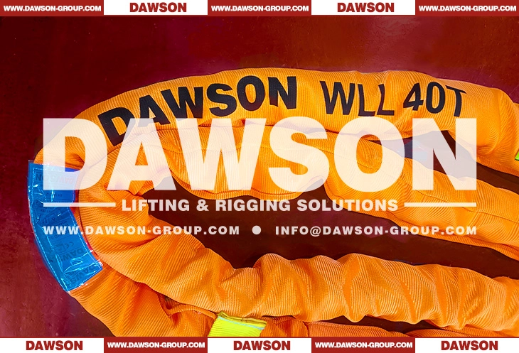 WLL 40T 6m Polyester Round Sling 40000KG Lifting Sling - Dawson Group Ltd. - China Manufacturer, Supplier, Factory