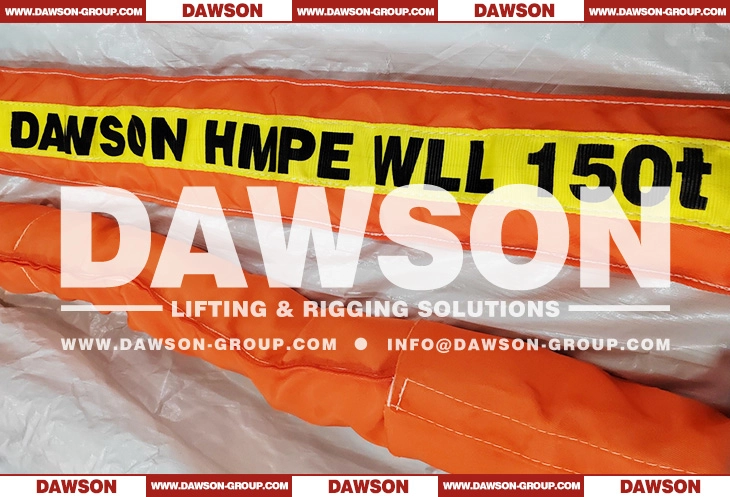 WLL 6T DAWSON & TYSONNEEMA WLL 5-2000T HMPE UHMWPE Synthetic Fiber Heavy Duty Round Lifting Slings, Ultra-high Molecular Weight Polyethylene Endless Round Slings - Dawson Group Ltd.