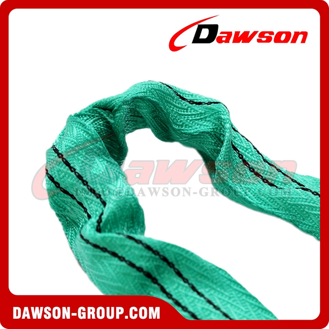 WLL 2T Fishbone Pattern Woven Round Sling Sleeve | DAWSON EN1492-2 Polyester Round Sling Sleeve