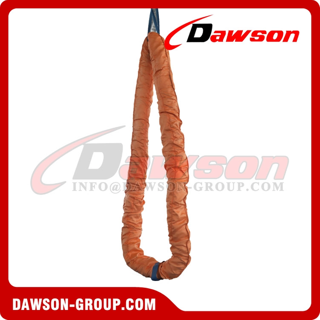 WLL 800 Ton x 15m Industrial Grade Orange Endless Round Sling to EN 1492-2 | Heavy Duty Lifting Sling
