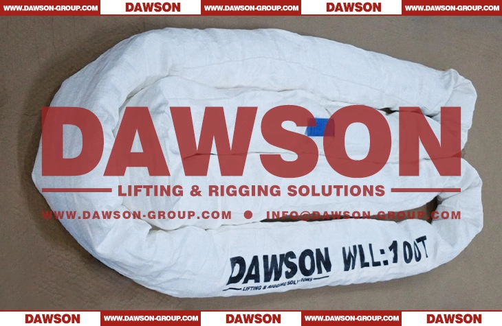 WLL 800T TYSONNEEMA Ultra-high Molecular Weight Polyethylene Synthetic Fiber Endless Round Lifting Sling with HMPE UHMWPE Sling Protection - Dawson Group Ltd.- China Manufacturer, Supplier, Factory