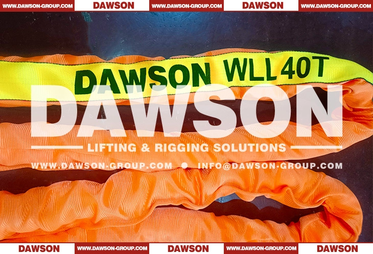 WLL 40T 6m Polyester Round Slings 40000KG Lifting Slings - Dawson Group Ltd. - China Manufacturer