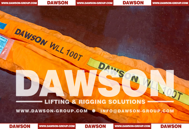 WLL 100T 3.5m Polyester Round Sling 100000KG Lifting Sling - Dawson Group Ltd. - China Manufacturer, Supplier, Factory