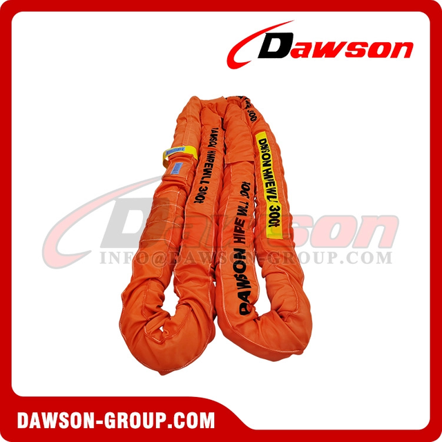 DAWSON & TYSONNEEMA HMPE UHMWPE Synthetic Fiber Heavy Duty Round Lifting Slings | Ultra-high Molecular Weight Polyethylene Endless Round Slings