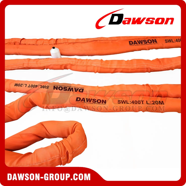 WLL 60T Ultra-high Molecular Weight Polyethylene Endless Synthetic Fibre Lifting Slings | HMPE Heavy Duty Round Sling