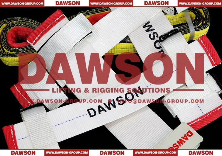 1 Inch (25MM) DAWSON &times; TYSONNEEMA HMPE UHMWPE Synthetic Fiber Corner Protector with 2 Velcro Straps for Round Slings and Webbing Lifting Sling - Dawson Group Ltd. - China Manufacturer, Supplier, Factory.