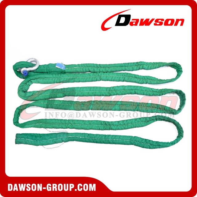 WLL 5T DAWSON × TYSONNEEMA Synthetic Round Lifting Sling For Crane | UHMWPE Soft Round Sling (ASME/ANSI B30.9)