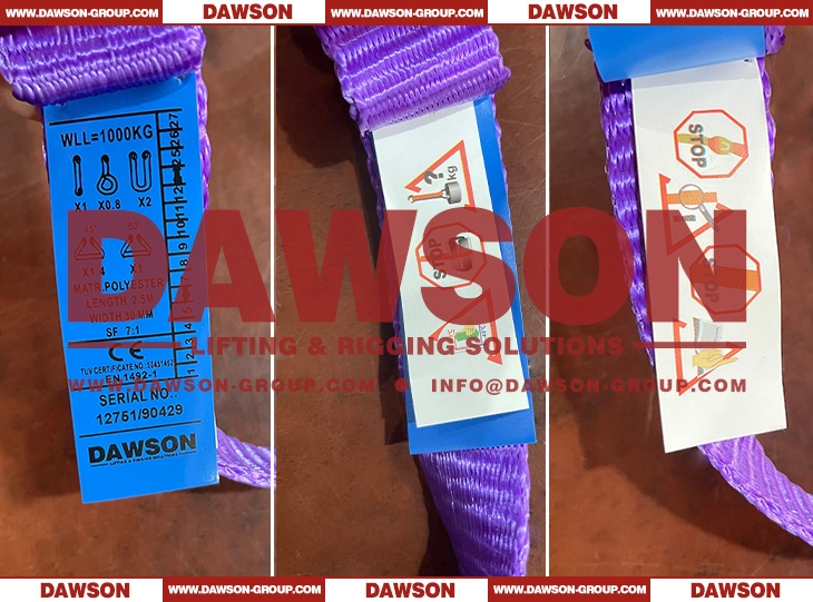 WLL 1 Ton 1M Polyester Webbing Slings Lifting Slings- Dawson Group Ltd.
