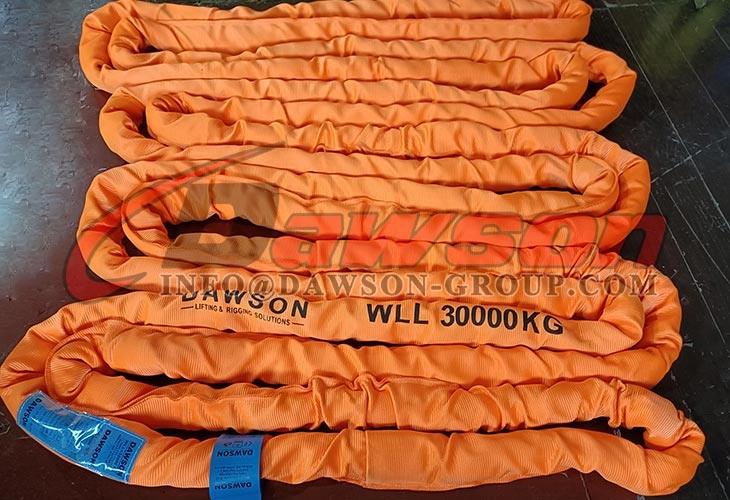 WLL 30T 10m Polyester Round Sling 30000KG Lifting Sling - Dawson Group Ltd. - China Manufacturer, Supplier