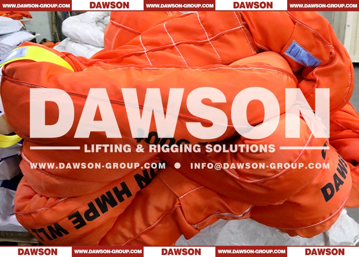 DAWSON & TYSONNEEMA WLL 20T HMPE UHMWPE Synthetic Fiber Heavy Duty Round Lifting Slings, Ultra-high Molecular Weight Polyethylene Endless Round Slings- Dawson Group Ltd.