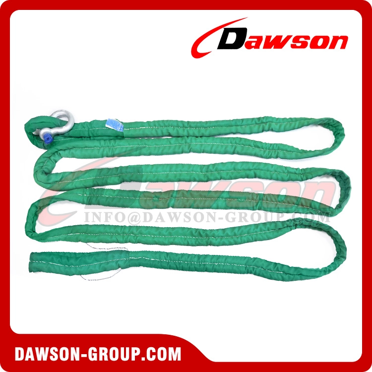 WLL 30T Twin-Route ASME/ANSI B30.9 Round Lifting Sling | Extreme Load Lifting Sling 30000KG