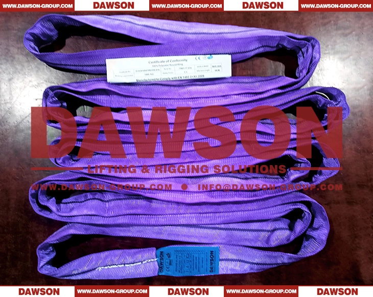 WLL 1T 10m Polyester Round Sling 1000KG Lifting Sling - Dawson Group Ltd. - China Manufacturer
