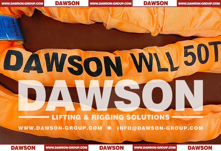 WLL 50 Ton Polyester Round Slings to EN 1492-2 Heavy Duty Endless Web Slings for Industrial Crane Hoist - Dawson Group Ltd. - China Manufacturer