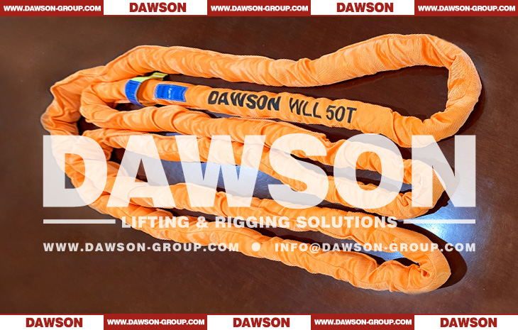 WLL 50 Ton 2.5m Polyester Round Slings to EN 1492-2 Heavy Duty Endless Web Slings for Industrial Crane Hoist - Dawson Group Ltd. - China Manufacturer, Supplier