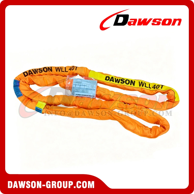 WLL 40 Ton x 2m Manufacturer Polyester Round Sling to AS 4497 | Industrial Grade Lifting Sling