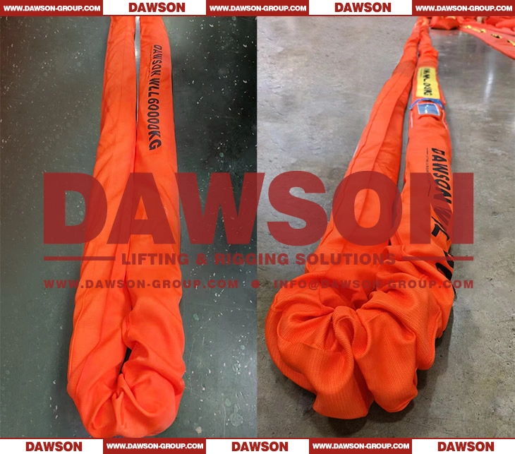 WLL 60T 2m Polyester Round Sling 60000KG Lifting Sling - Dawson Group Ltd.