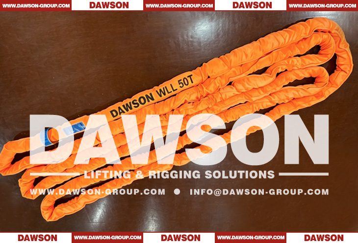 WLL 50 Ton 6m Polyester Round Sling to EN 1492-2 Heavy Duty Endless Web Sling for Industrial Crane Hoist - Dawson Group Ltd. - China Manufacturer, Supplier, Factory