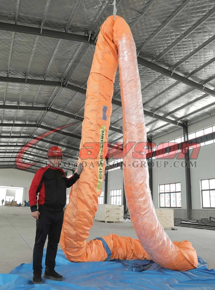 WLL 450T 5M Polyester Round Slings 450000KG Lifting Slings - Dawson Group Ltd. - China Manufacturer