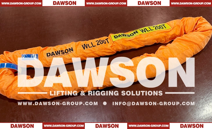 WLL 200T 10m Polyester Round Slings 200000KG Lifting Slings - Dawson Group Ltd.