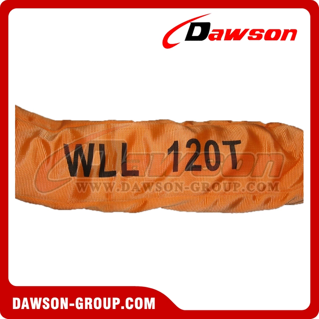 WLL 120 Ton x 6m Industrial High-Strength Polyester Round Sling to AS 4497 | High Load Circular Lifting Sling