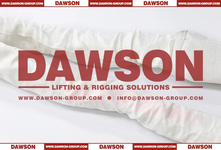 DAWSON &times; TYSONNEEMA Ultra-high Molecular Weight Polyethylene Synthetic Fiber Endless Round Lifting Slings with HMPE UHMWPE Sling Protection- Dawson Group Ltd.