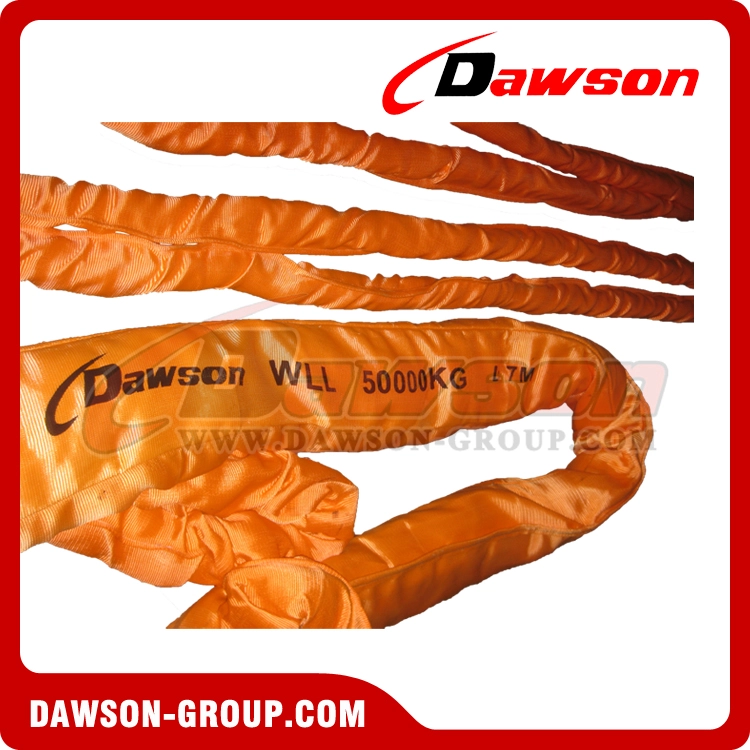 WLL 50T 4.5m Polyester Round Slings 50000KG Lifting Slings - Dawson Group Ltd. - China Manufacturer, Supplier