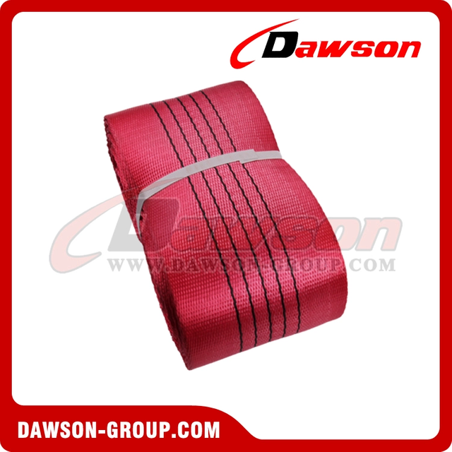 WLL 5 Ton Webbing Sling Materials, 5000kg Synthetic Fiber Hoisting Strap Fabric