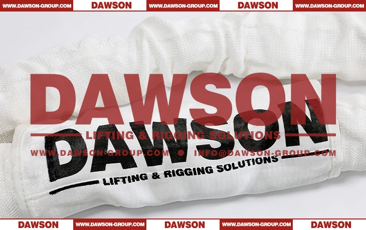 WLL 12T DAWSON &times; TYSONNEEMA Ultra-high Molecular Weight Polyethylene Synthetic Fiber Endless Round Lifting Slings with HMPE UHMWPE Sling Protection - Dawson Group Ltd.
