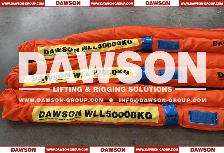 WLL 50T 10m Polyester Round Sling 50000KG Lifting Sling - Dawson Group Ltd. - China Manufacturer, Supplier, Factory