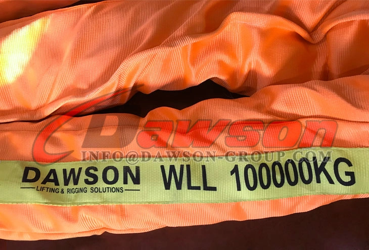 WLL 100T 2.5m Polyester Round Sling 100000KG Lifting Sling - Dawson Group Ltd. - China Manufacturer