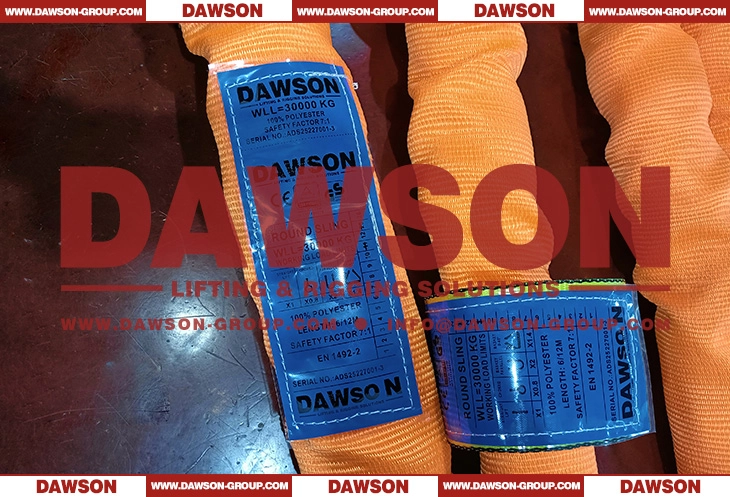 WLL 30T 3.5m Polyester Round Sling 30000KG Lifting Sling - Dawson Group Ltd. - China Manufacturer, Supplier, Factory