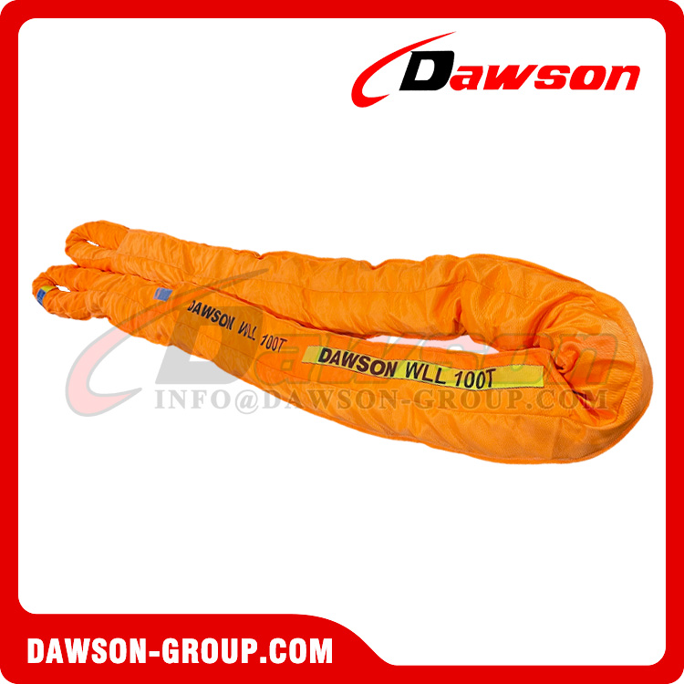 WLL 100 Ton X 10m Customization Polyester Round Sling To AS 4497 | Flexible Synthetic Rigging Strap