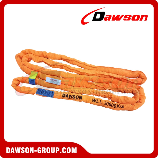 WLL 30 Ton x 3m Polyester Round Sling to EN 1492-2 | Heavy Duty Circular Lifting Sling for General Use