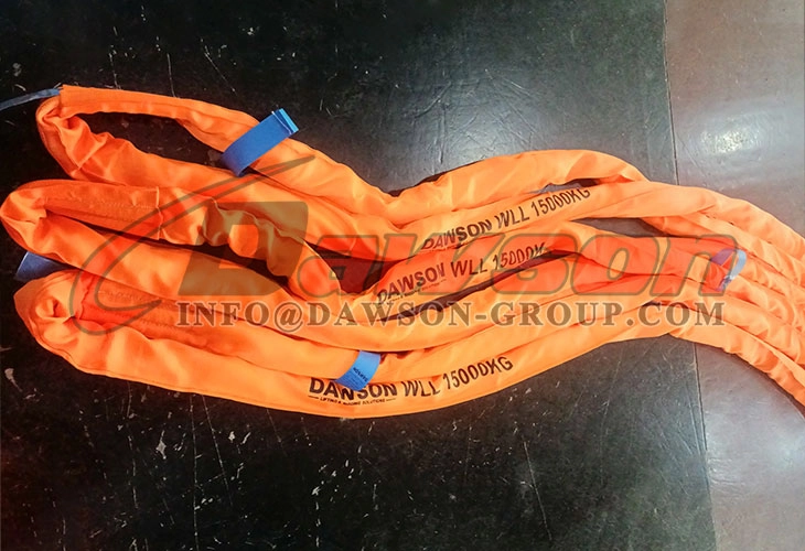 WLL 15T Polyester Round Slings 15000KG Lifting Slings - Dawson Group Ltd.