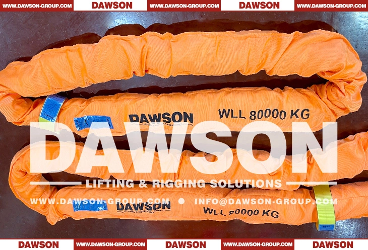 WLL 80T Polyester Round Sling 80000KG Lifting Sling - Dawson Group Ltd. - China Manufacturer, Supplier, Factory