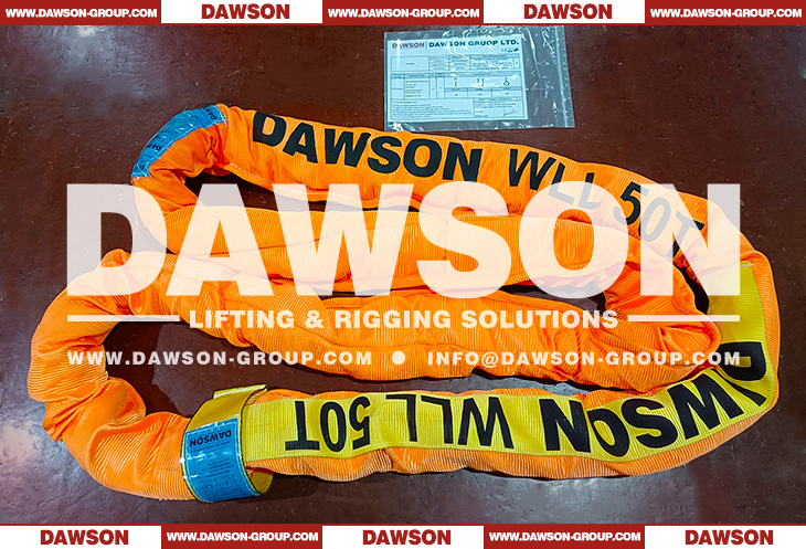 WLL 50 Ton 4m Polyester Round Sling to EN 1492-2 Heavy Duty Endless Web Sling for Industrial Crane Hoist - Dawson Group Ltd. - China Manufacturer