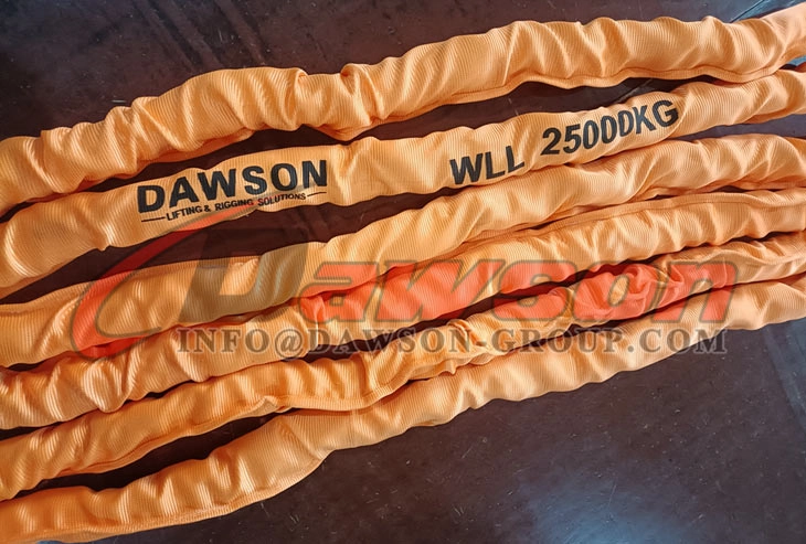 WLL 25T 2.5m Polyester Round Slings 25000KG Lifting Slings - Dawson Group Ltd.
