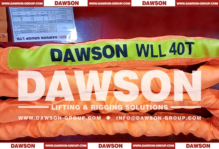 WLL 40T 8m Polyester Round Sling 40000KG Lifting Sling - Dawson Group Ltd.