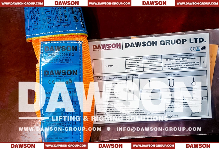 WLL 40T 8m Polyester Round Sling- Dawson Group Ltd. - China Manufacturer, Supplier, Factory .