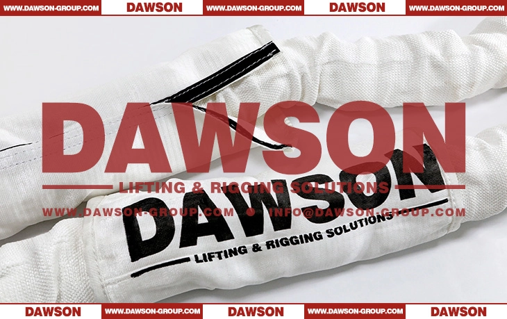 WLL 30T DAWSON &times; TYSONNEEMA Ultra-high Molecular Weight Polyethylene Synthetic Fiber Endless Round Lifting Slings with HMPE UHMWPE Sling Protection- Dawson Group Ltd. - China Manufacturer