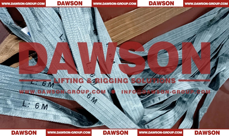 WLL 4 Ton 6m High Flexibility Polyester Flat Webbing Sling- Dawson Group Ltd.