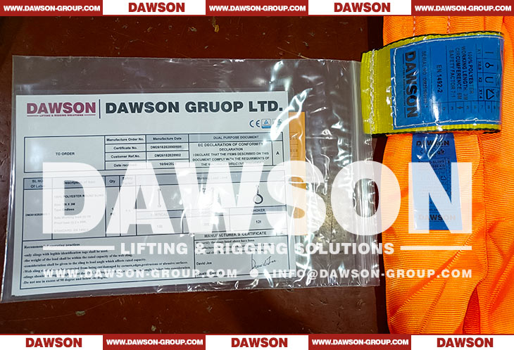 WLL 15T 1.5m Round lifting sling - Dawson Group Ltd. - China Manufacturer, Supplier