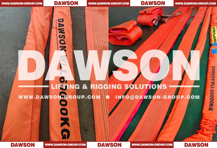 WLL 60T Polyester Round Sling 60000KG Lifting Sling - Dawson Group Ltd. - China Manufacturer, Supplier, Factory