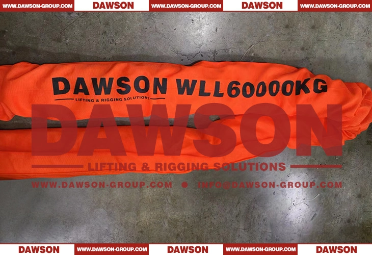 WLL 60T 8m Polyester Round Sling 60000KG Lifting Sling - Dawson Group Ltd. - China Manufacturer, Supplier