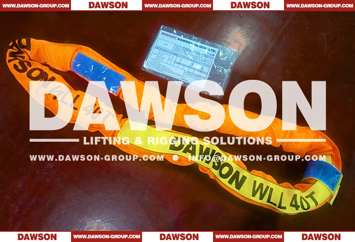 WLL 40T 1.5m Polyester Round Sling 40000KG Lifting Sling - Dawson Group Ltd. - China Manufacturer