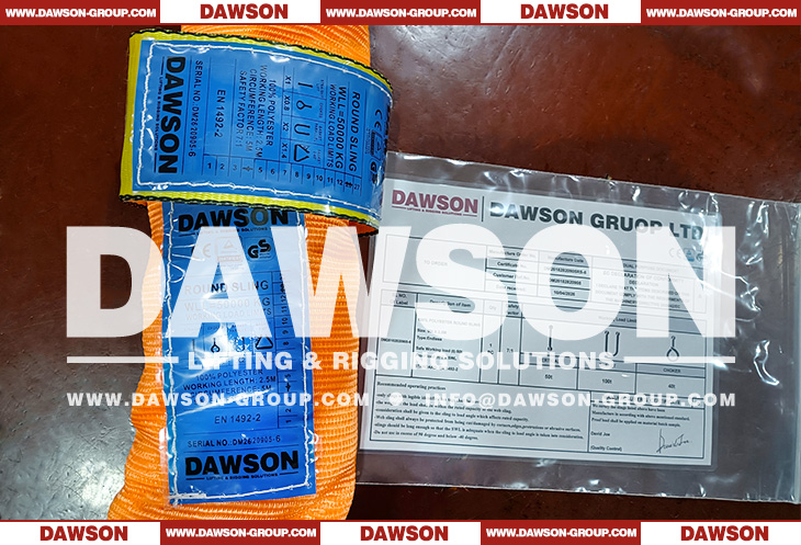WLL 50 Ton 2.5m Polyester Round Sling to EN 1492-2 Heavy Duty Endless Web Sling- Dawson Group Ltd. - China Manufacturer, Supplier